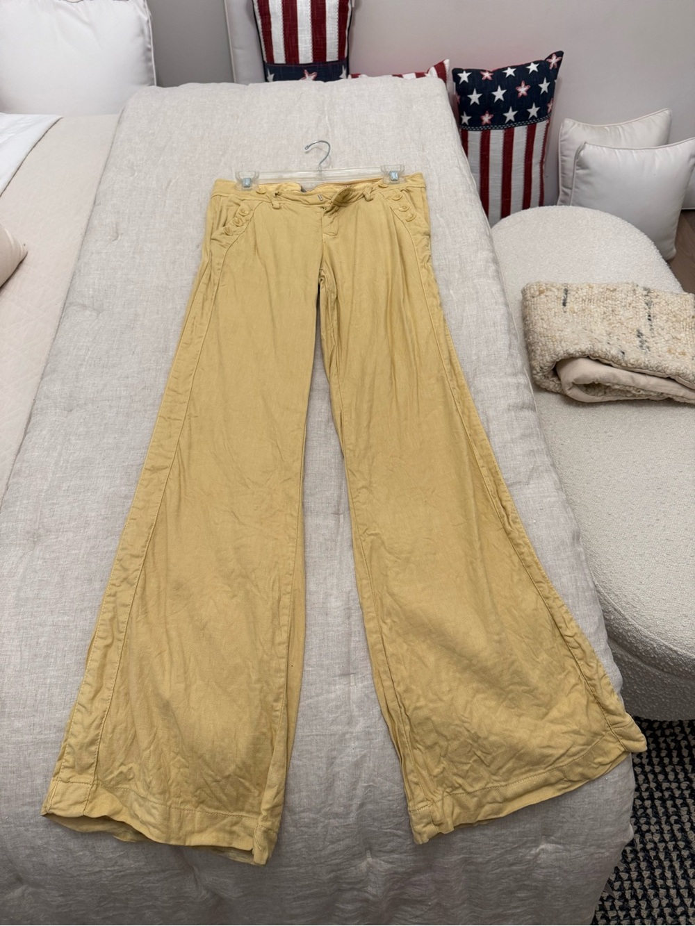 Level 99 Women's Wide Leg Pants in Mustard